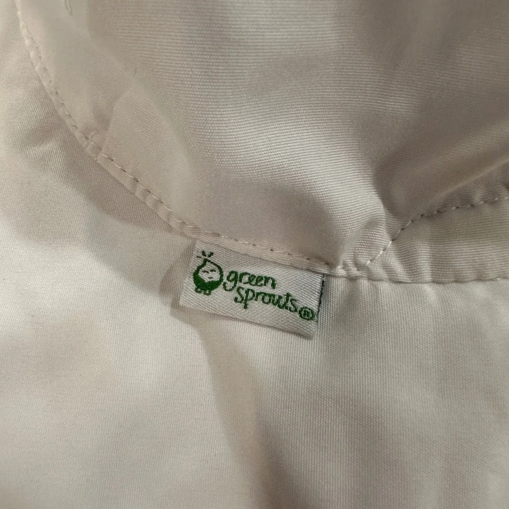Green Sprouts Wide Brim Sun Hat Baby 9-18 Months White‎ Chin Strap | Core